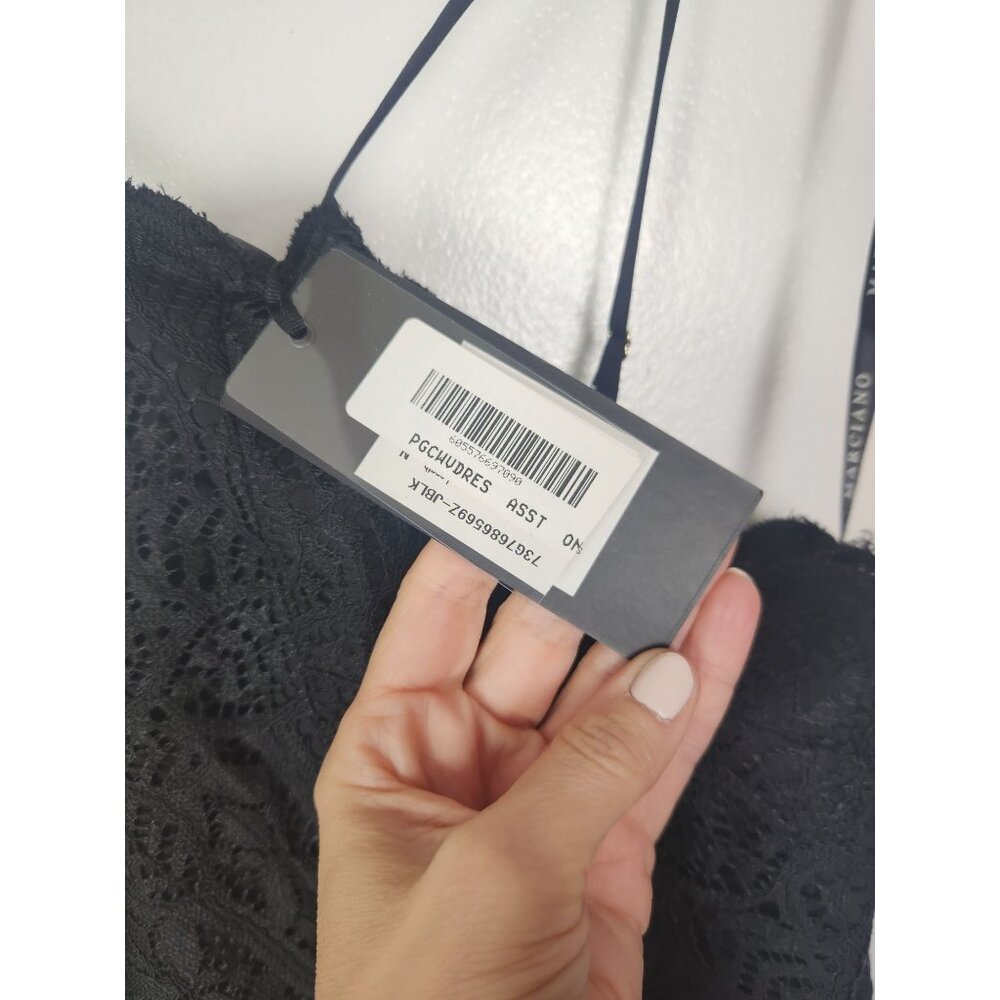 Marciano Guess Women's Sz. 2 Black Lace Midi Cocktail Dress NWT - Picture 5 of 9